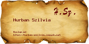 Hurban Szilvia névjegykártya